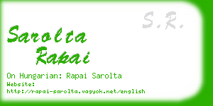 sarolta rapai business card